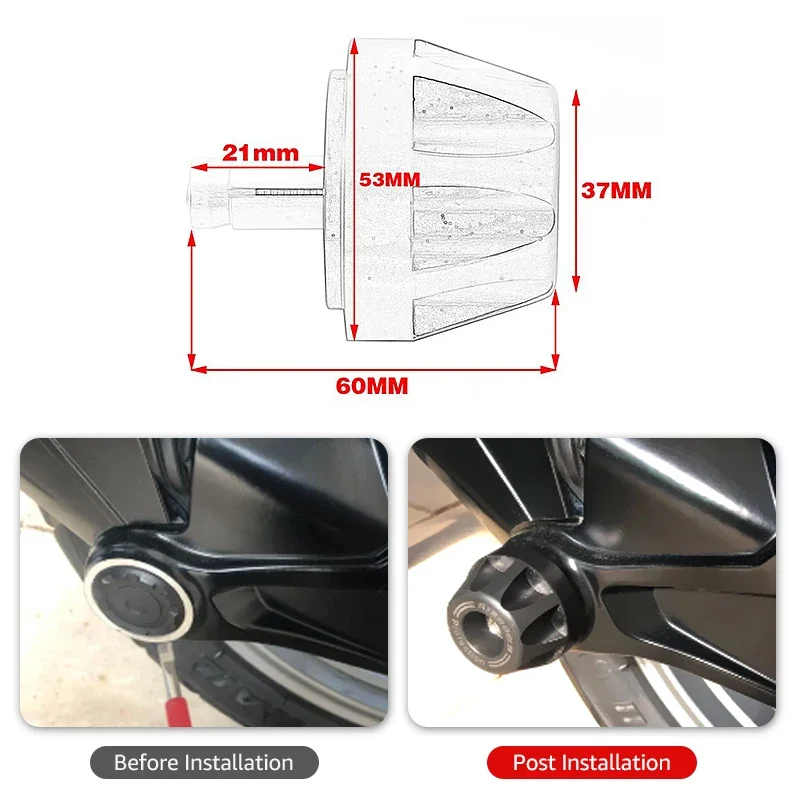 Motorcycle Crash Slider Protector for BMW R1250GS R1200GS R 1200R Final Drive Housing Guard Crash Protector Retrofit Accessories