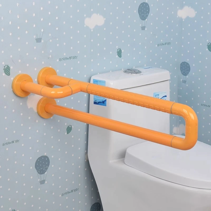 60/75 سنتيمتر المرحاض انتزاع القضبان المرحاض قضبان السلامة لكبار السن ، درابزين المعاقين مع قبضة الملمس المضادة للانزلاق للحوامل ، المعاقين