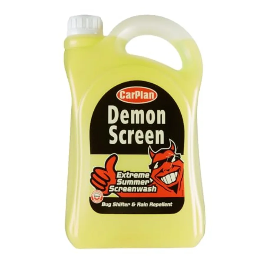 

Demon Screen Windshield Washer Fluid 84.5 oz - Summer Windshield Wash, Rain Repellent, Bug Remover, Bird Dropping and Tree Sap