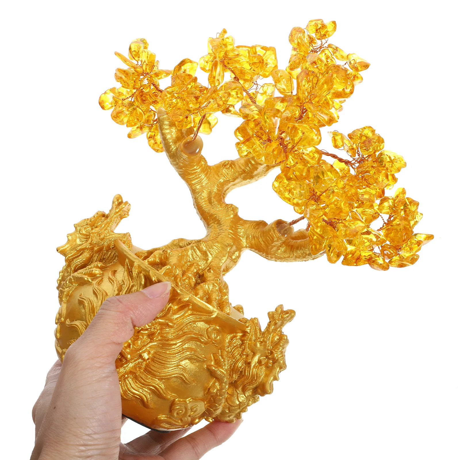 

1Pcs Crystal Money Tree Fortune Tree Desktop Ornament Feng Shui Decor Home Office Prosperity Wealth Desktop Ornament