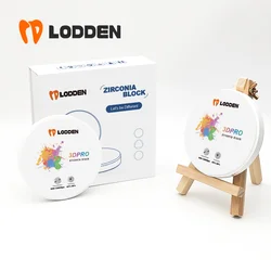 LODDEN 3D Pro Wielowarstwowy blok cyrkonowy Laboratorium dentystyczne CAD CAM Otwarty system 98x10-25mm 43-49% Cyrkonia o wysokiej wytrzymałości BL1-BL4