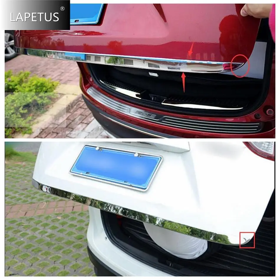 

Auto Rear Tail Door Stripes Tailgate Trunk Cover Trim Decor For Mazda CX-5 CX5 2013 2014 2015 2016 Stainless Steel Accessories