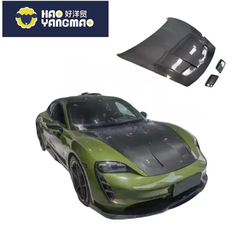 Suitable for Premium FORPorsche Taycan Hood Dry Carbon Fiber 2019-2025