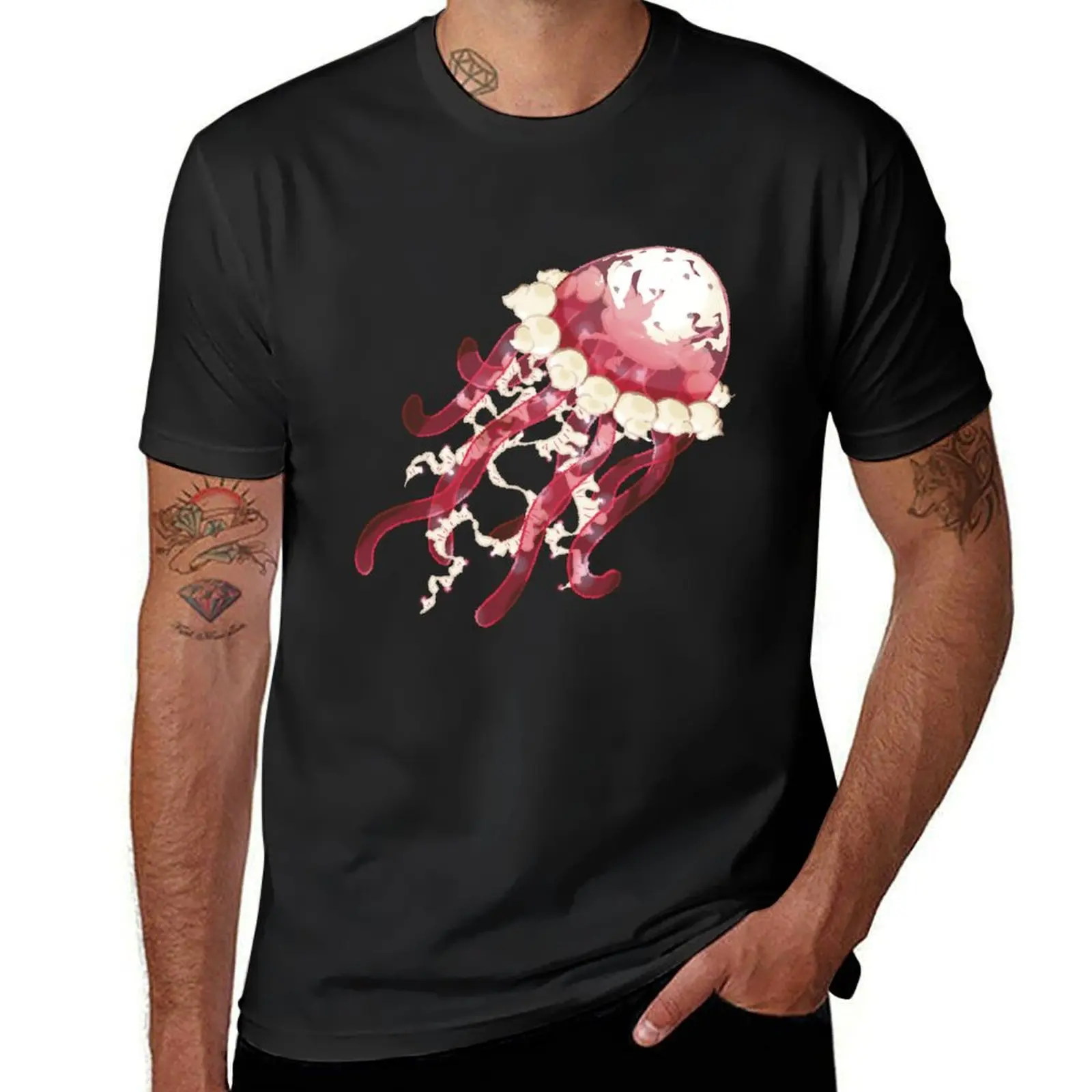 Strawberries and Cream Jellyfish T-Shirt Blouse heavyweights t shirts for men graphic