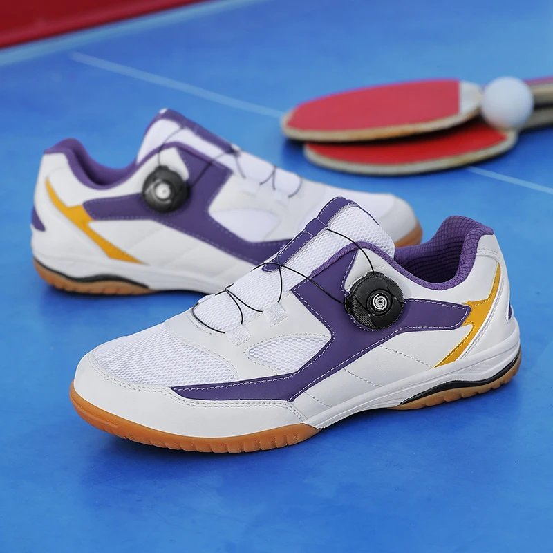 Sepatu tenis dalam ruangan pria wanita, sepatu kets latihan Atletik dalam ruangan pasangan tenis, sepatu Badminton bersirkulasi udara untuk pria dan wanita