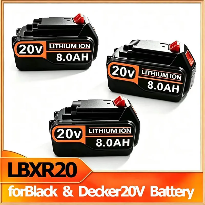 Big Promotion 8.0Ah 18V/20V Replacement Battery For Black & Decker LBX20 LBXR20 LB20 LBXR2020 LBX4020 LB2X4020-OPE LBXR20-OPE