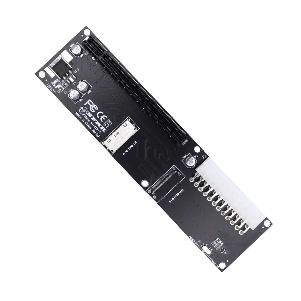 Cablecc  Adapter with ATX 24pin Power Port for Mainboard Graphics Card 8x Oculink SFF-8612 8611 to PCIE PCI-Express 16x