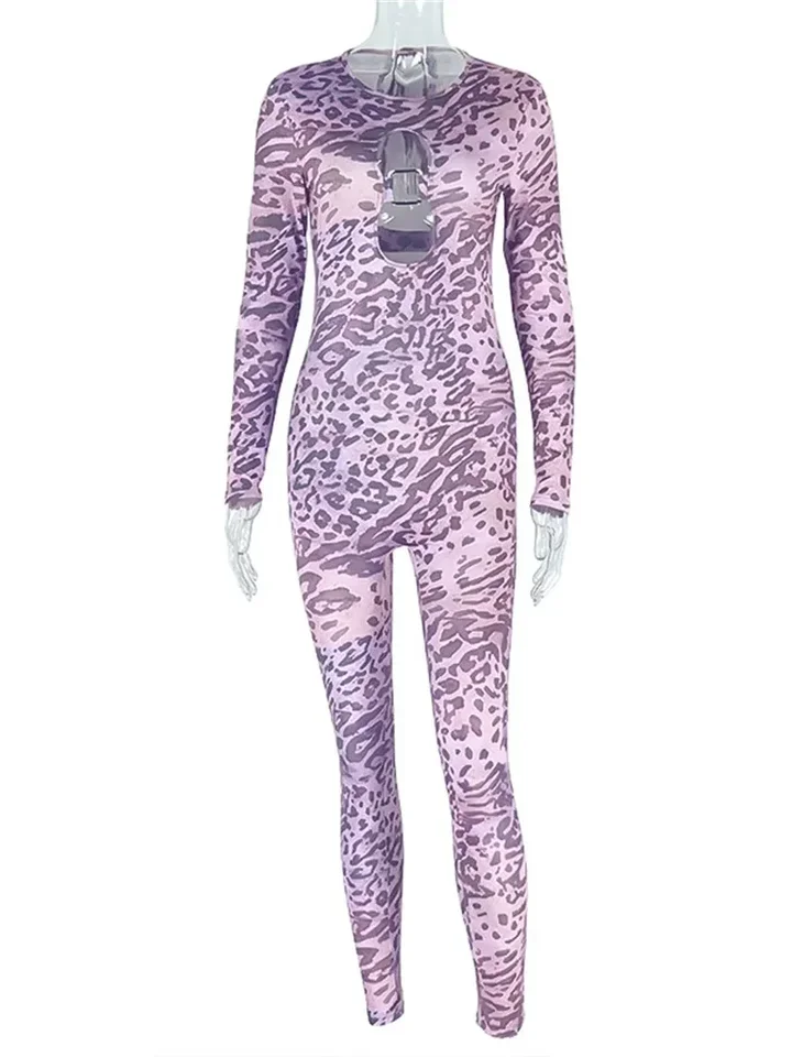 مثير الجوف بذلة المرأة البرية ليوبارد طباعة ضمادة عارية الذراعين نحيل الخوخ منتصف الليل الاتجاه نادي حزب وزرة