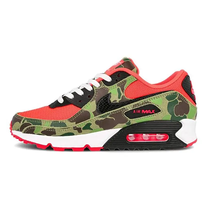 Nike Air Max 90 CW6024-600 sepatu kets, sneaker Camo terbalik Retro 90"