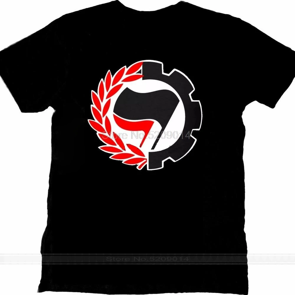 ANTIFASCHISTISCHE AKTION Left Antifa Antifascism Mens T Shirt male brand teeshirt men summer cotton t shirt