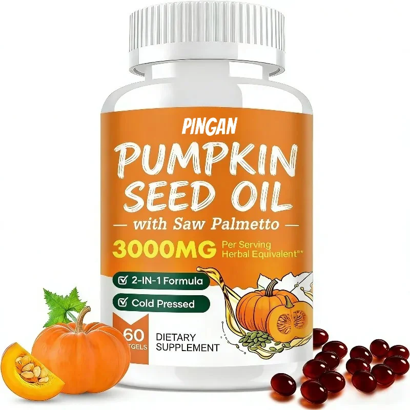 Saw Palm Capsules with Pumpkin Seed Oil | 3000 Milligrams Per Serving Supports Urinary and Prostate Health