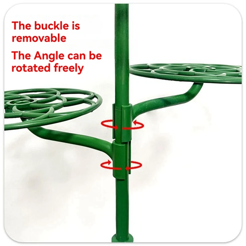 ABBN-Sunflower Flower Support Stand Three-Layer Plant Support Rack For Climbing And Grafting