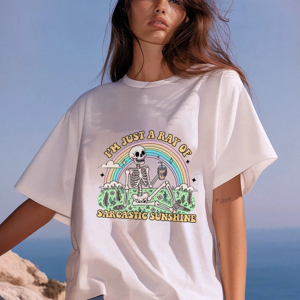 I’m Just a Ray Of Sarcastic Sunshine Shirt Funny Skull Sunshine Shirt Sunshine Lover Shirt Summer Vacation Vibes Shirt