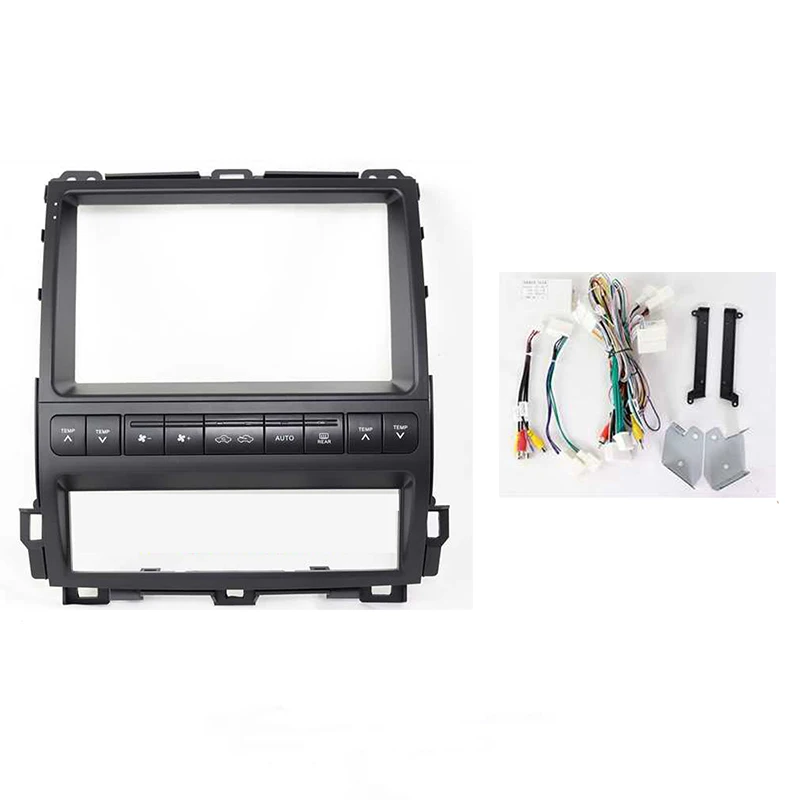 MAMSM Double 2 Din Radio Fascia For TOYOTA PRADO GPS Navigation DVD Stereo Panel Dash Mounting Installation Trim Kit Face Frame