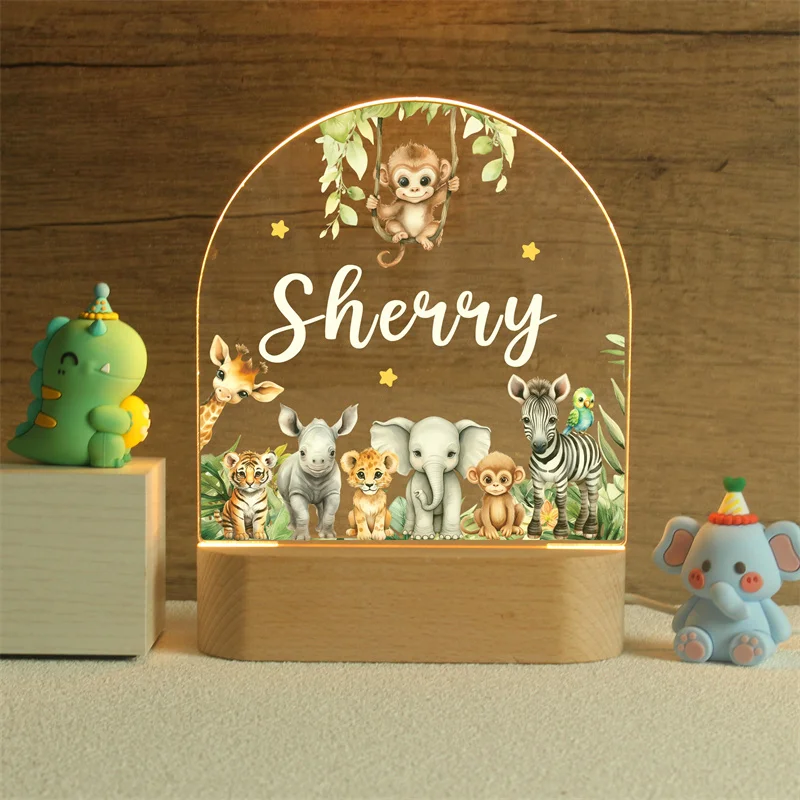 Custom Name Night Light para crianças, presente personalizado para o bebê, decoração do quarto