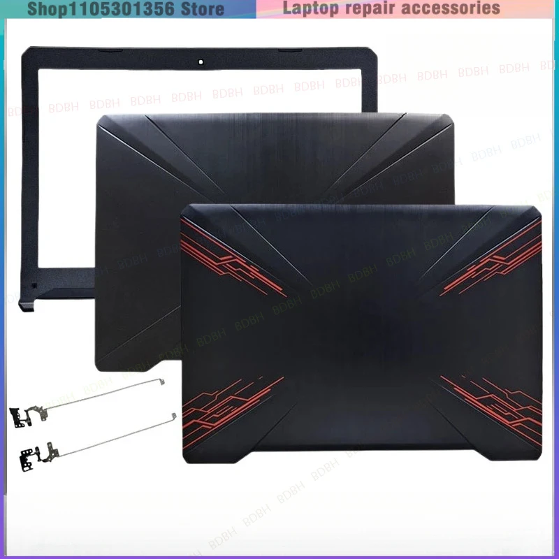 New For ASUS FX80 FX504 FX80G fx80ge FX504G fx504gm fx504gd Housing LCD Screen Back Cover Rear Lid Front Bezel Frame LCD Hinges