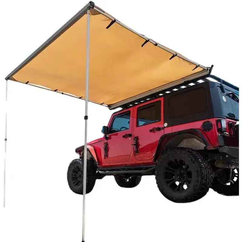 OUTDOOR Waterproof Pull-Out Car Side Awning for Off-Road Camping, Retractable Vehicle Tent Sun Shelter for SUV/Truck 160*250cm