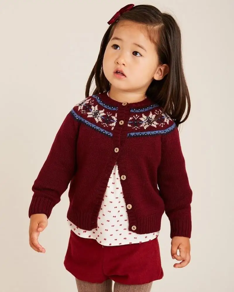 Clibeso 2024 Autumn Design Baby Boys Girls Sweater Kids Knitted Cardigan Boy Girl Knitting Outwear Children Knit Top