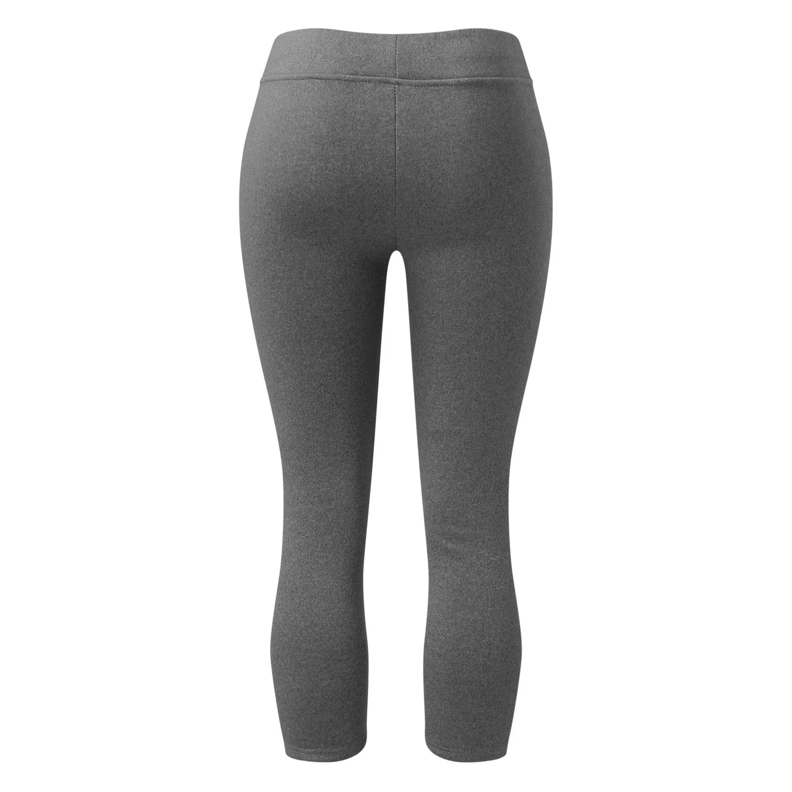 Autunno e inverno addensare Leggings esterni donna a vita alta tinta unita pantaloni a matita elastici caldi Leggings in velluto termico