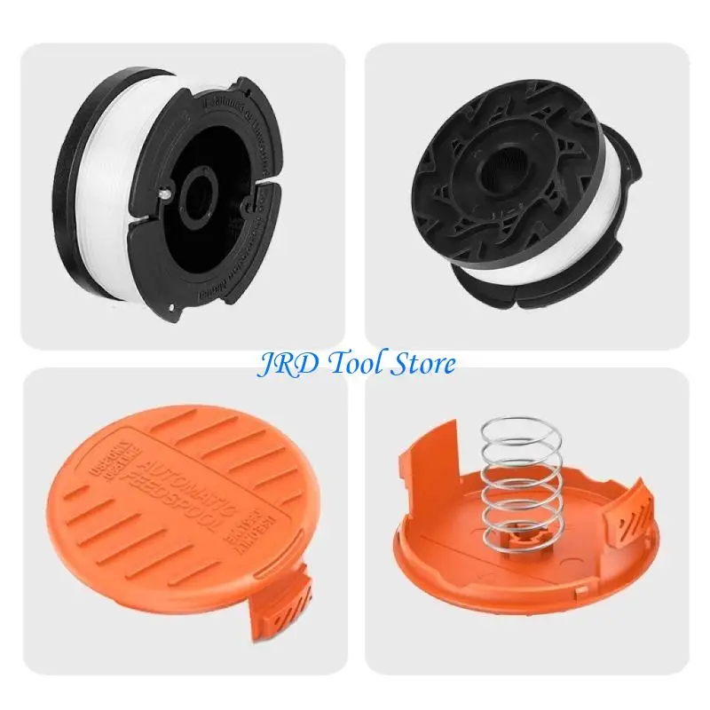 A2UD 6Pack Spool Line For Black&Decker String Trimmer AF-100-3ZP GH400 Grass Trimmer