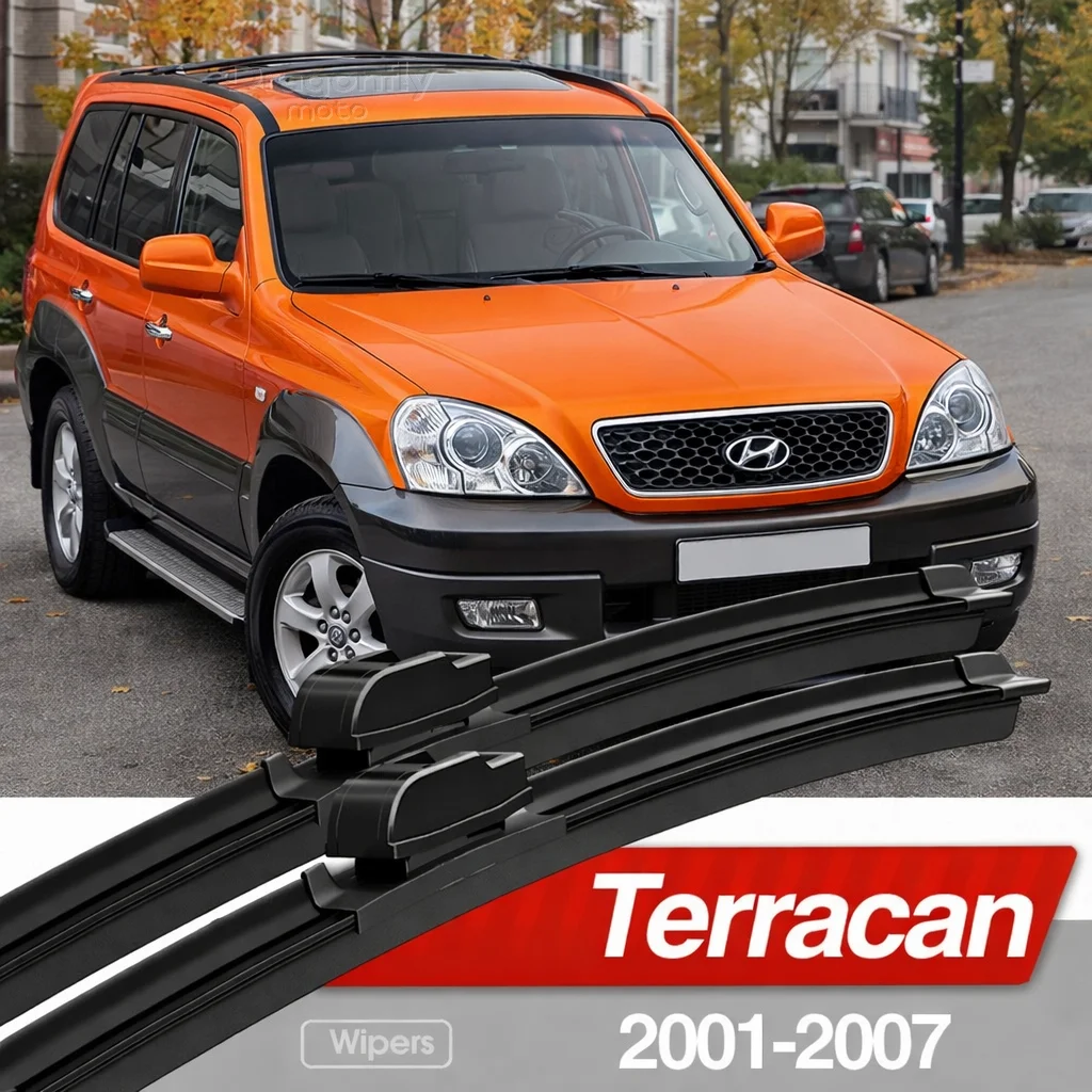

Для Hyundai Terracan 2001-2007: Комплект из 2 щеток стеклоочистителя лобового стекла, аксессуары для окон 2002 2003 2004 2005 2006