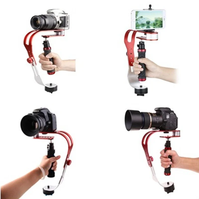 Video Cầm Tay Ổn Định Cho Gopro Camera & QUAY PHIM Với Điện Thoại Và 1/4 \ Chân Máy, Bộ Chuyển Đổi