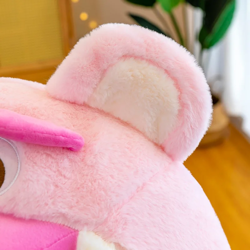 Disney-muñeco de peluche de oso de fresa rosa Kawaii, almohada suave para dormir, juguete bonito para niños, regalo de cumpleaños y Navidad para niñas