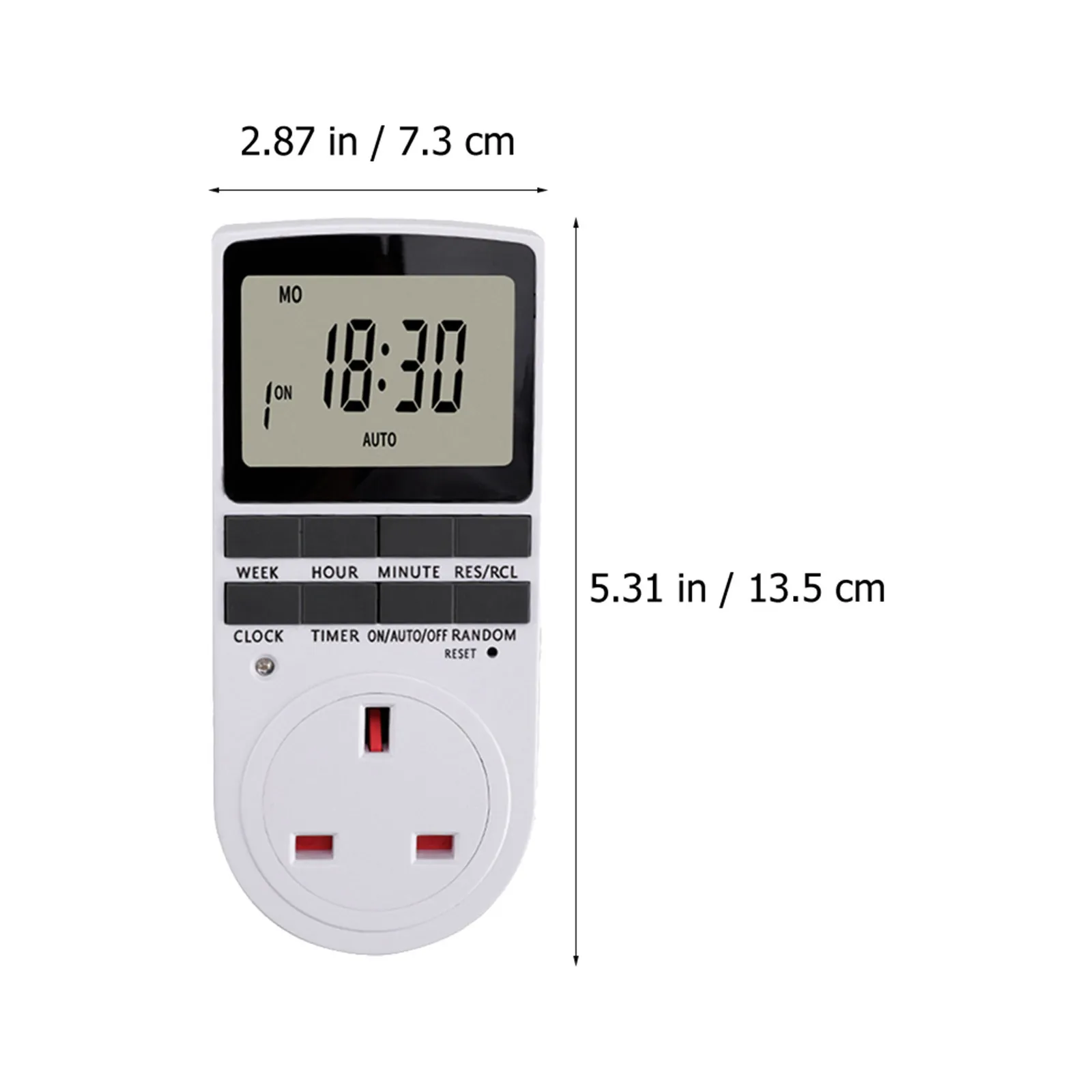 Smart Programmable Digital Timer Outlet Electronic Timer Socket Uk Plug LCD Screen Off Programs Energy Saving Timing