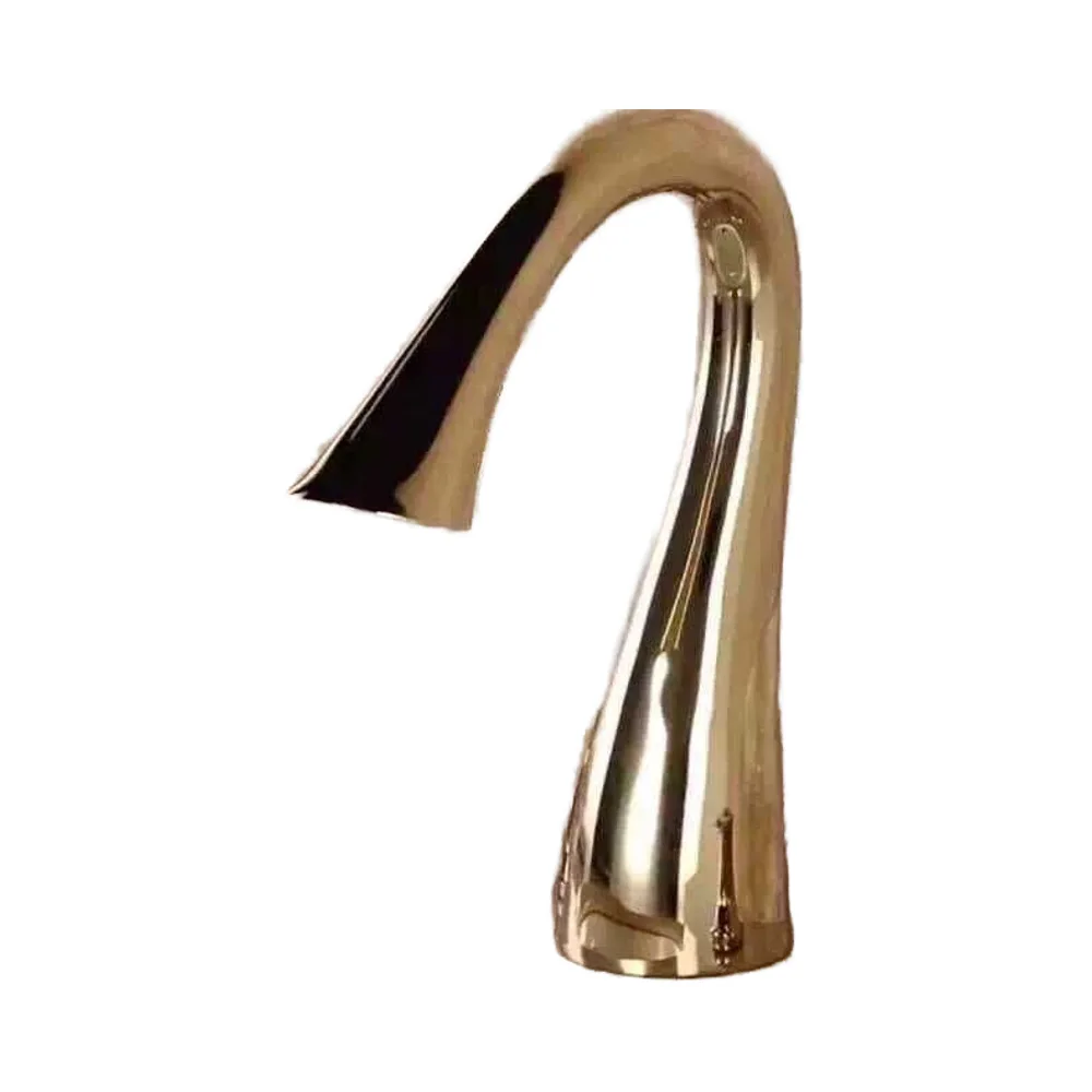 

Light luxury gold brass washbasin hot and cold faucet Nordic bathroom washbasin three-hole faucet model