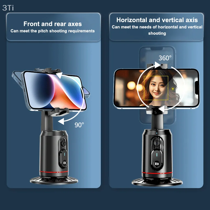 360 °   การหมุนGimbal Stabilizer AIการติดตามใบหน้าอัตโนมัติผู้ถือโทรศัพท์เดสก์ท็อปติดตามGimbalพร้อมรีโมทสําหรับLive Vlogingวิดีโอ