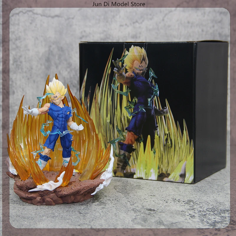 

15cm Dragon Ball Demonize Vegeta With Light Base Anime Figure Model Statue Boys Collection Desktop Decoration Ornament Toys Gift