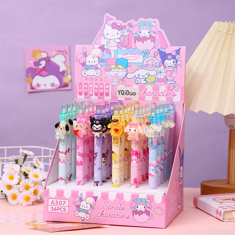 

36 шт./лот Sanrio Kitty Press гелевая ручка милые Pochacco 0,5 мм черные чернила нейтральные ручки рекламный подарок офисные школьные принадлежности