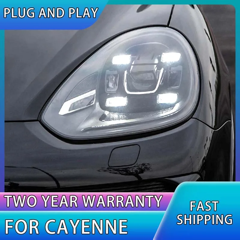 Car Accessories for Porsche cayenne Headlight 2015-2017 cayenne Headlamp LED DRL Turn Signal High Beam