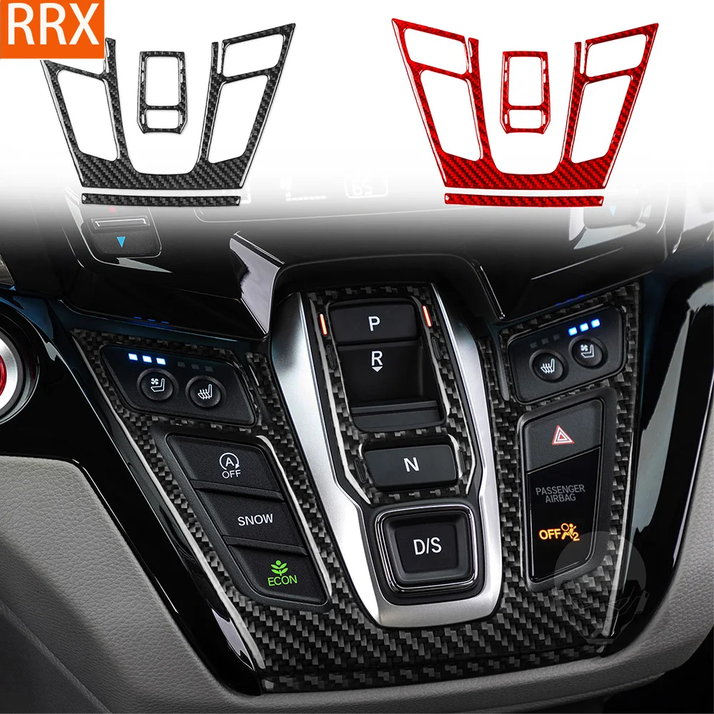 Autocollant en fibre de carbone véritable pour Honda Odyssey 2018-2025, panneau de commande de transmission central, accessoires de voiture, décoration intérieure