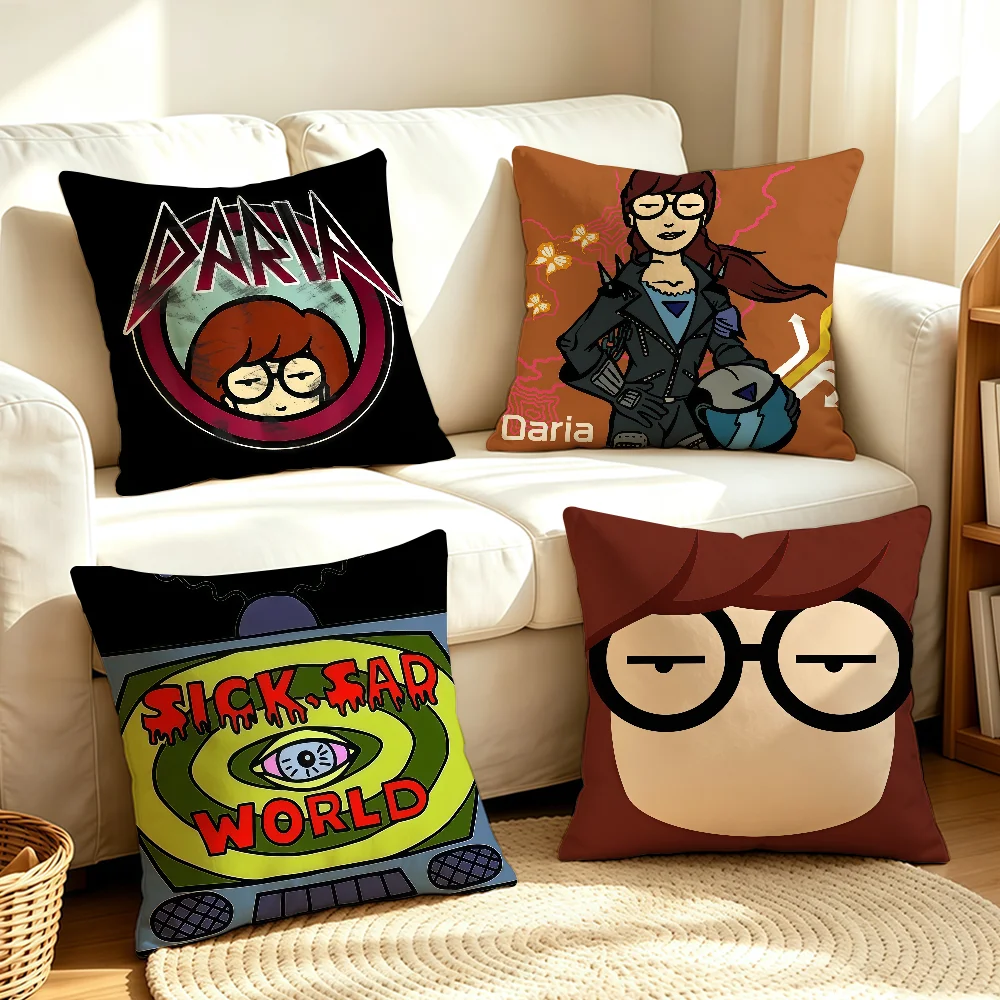 Cartoon D-Daria cushion cover Anti-dustmite Sofa Cushion Decorative Office Cover Lounge Area Indoor & Outdoor Use