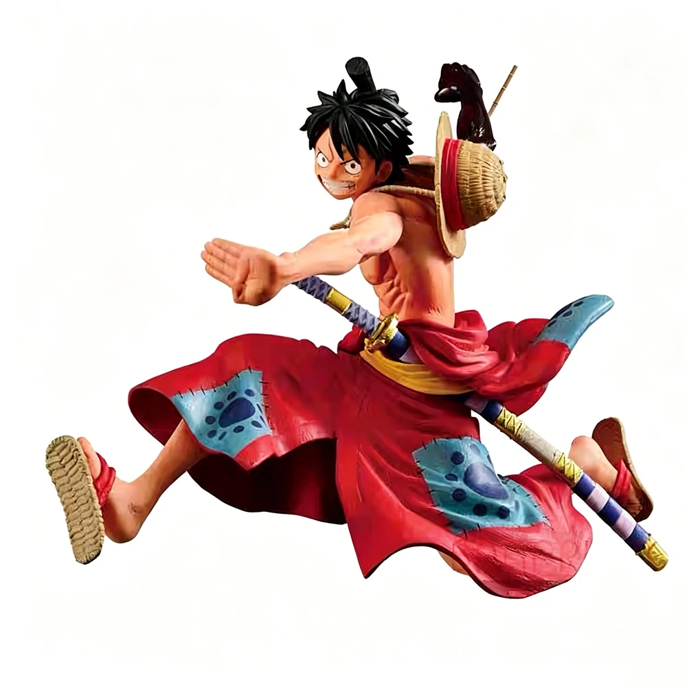 16CM Monkey D. Luffy Figure Anime ONE PIECE Decoration Battle Record Collection Model Character Toys Gift Collection PVC