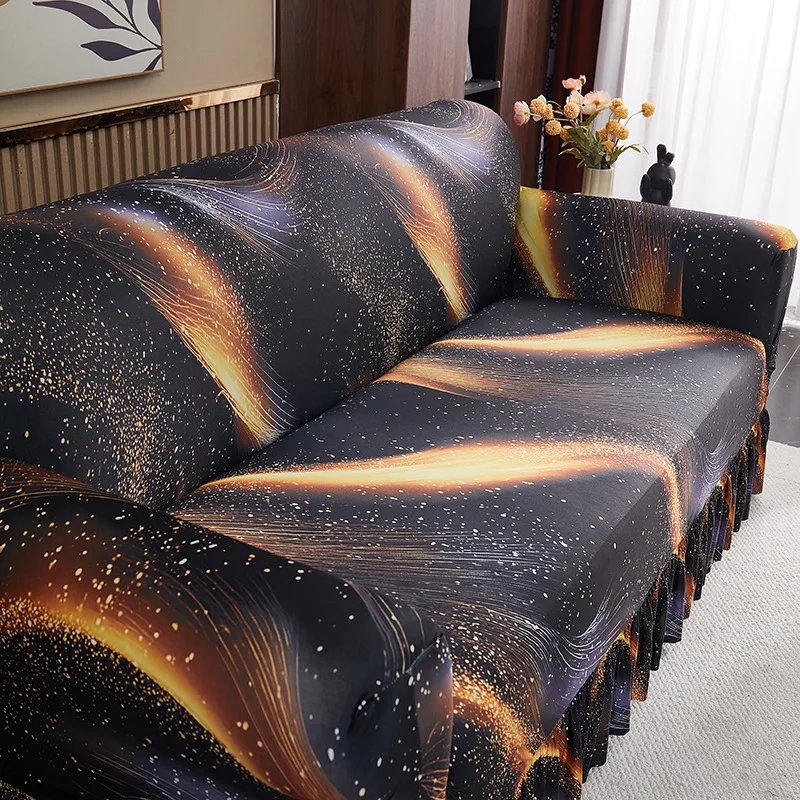 Luxury Stretch Sofa Slipcover 3 Seater Sofa Couch Cover Soft Non-slip Dustproof Furniture Protector for Living Room Home Decor