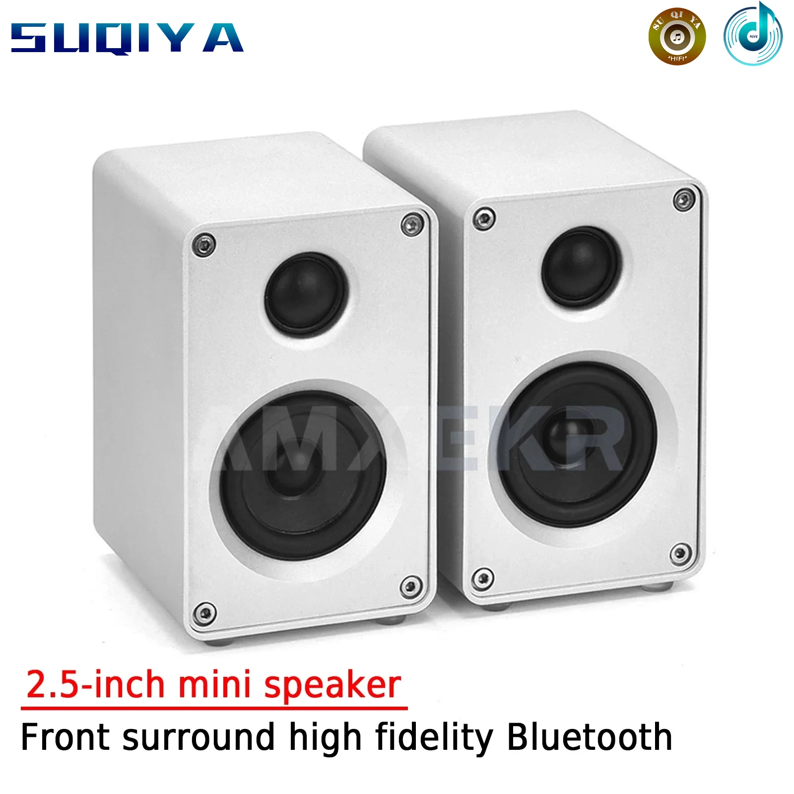 AMXEKR wyraźny i delikatny 2.5 Mini głośnik Stereo do komputera domowego z przodu Surround High Fidelity Bluetooth