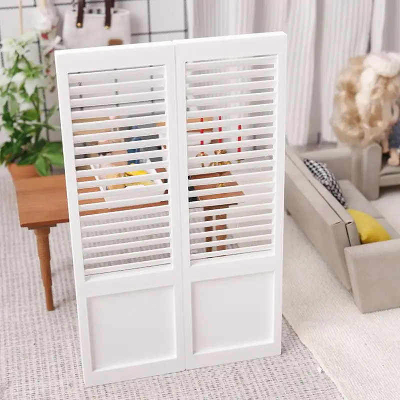 Mini Shutter Window 1/12 Scale Dollhouse Accessory for Home Bedroom Furniture DIY Scene Decor Elegant Look