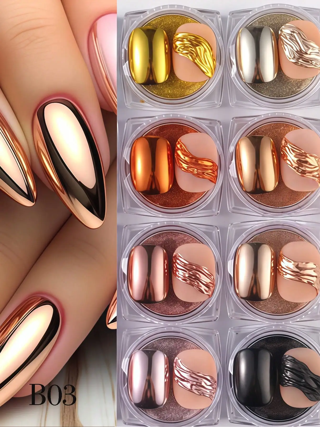 1 set di glitter per unghie polvere magica decorazione invernale per unghie manicure polvere cromata effetto specchio punta per unghie forniture artistiche pigmento