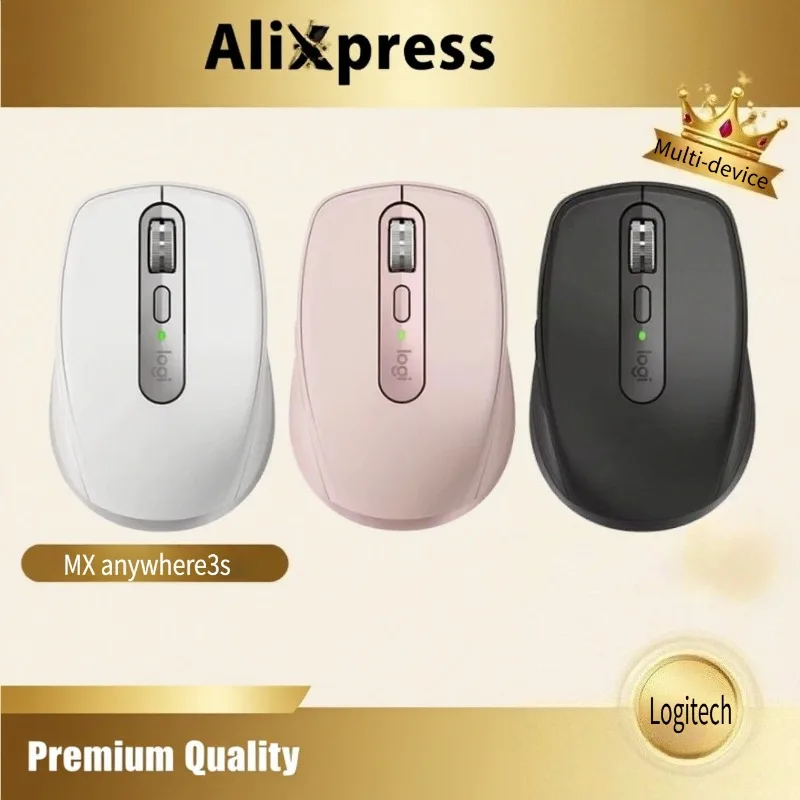 

Logitech Master Series MX Anywhere 3S Bluetooth Wireless multi-function Silent Mouse Soft sound Business Office Use Female