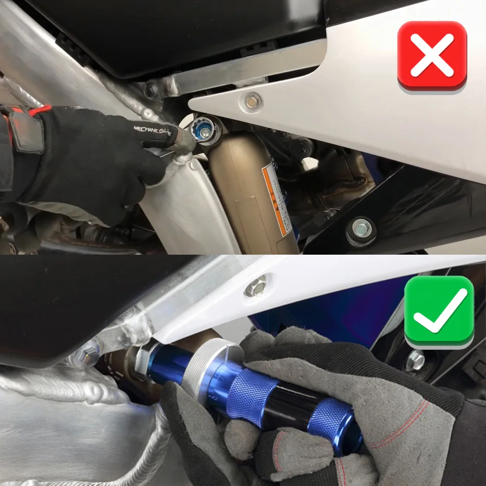 

Durable ​Motocross Shock High Comp Adjuster Rear Suspension 228689 Motorcycle Shock Absorber Adjustment Screw Wrench Tool