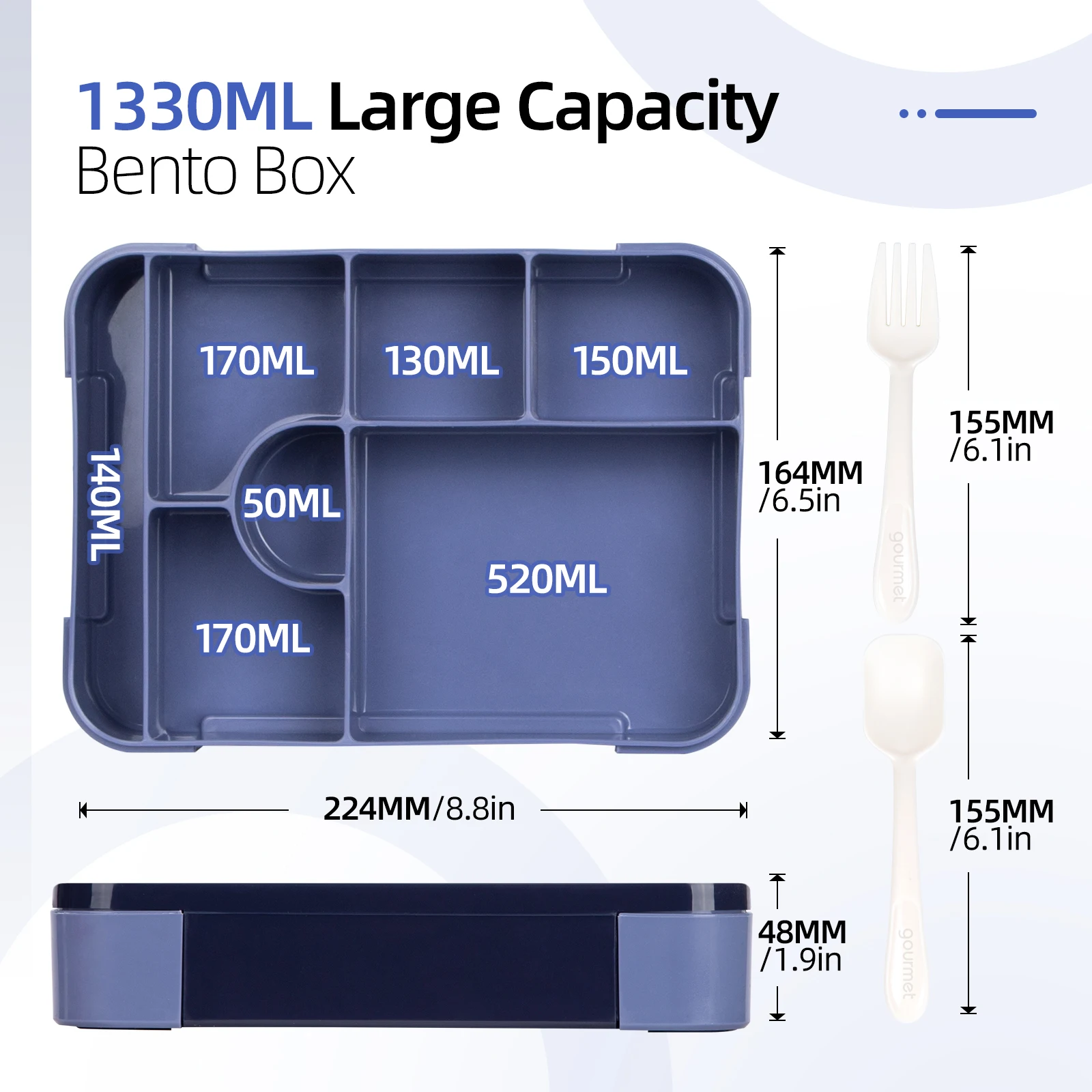 Boîte à déjeuner Bento de gran - Food Storage Dividers avis et prix