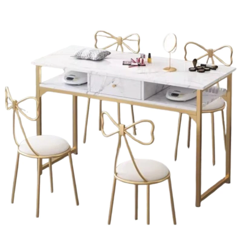 

For European Profesional Nail Desk Stand Design Drawer Vacuum Nail Desk Adjustable Organiser Mesa Para Manicure Salon Furniture