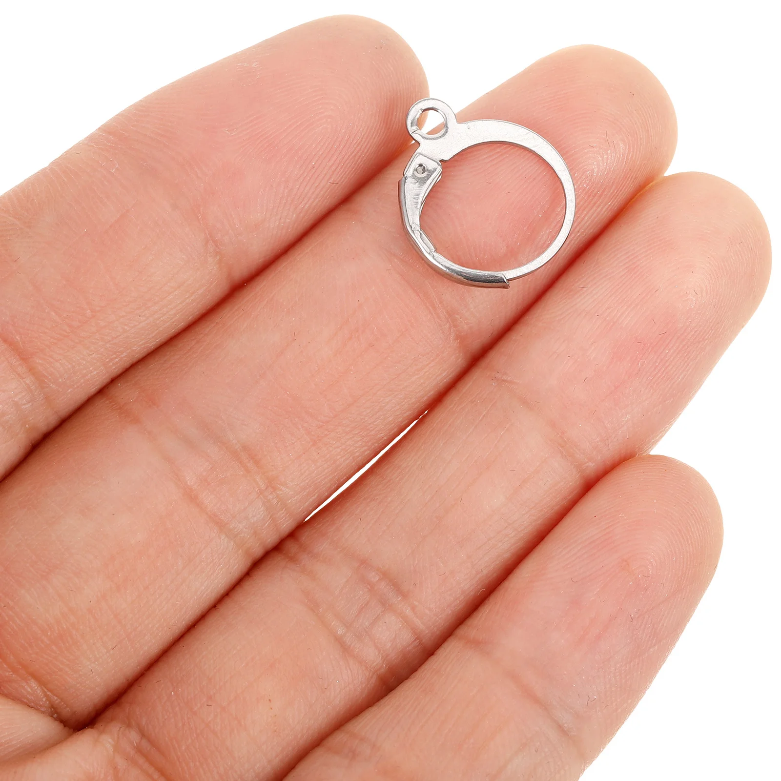 

20Pcs Earring Hoop Jewelry Making Hoops Metal Smooth Surface DIY Earrings Making Supplies Findings DIY Earring Posts