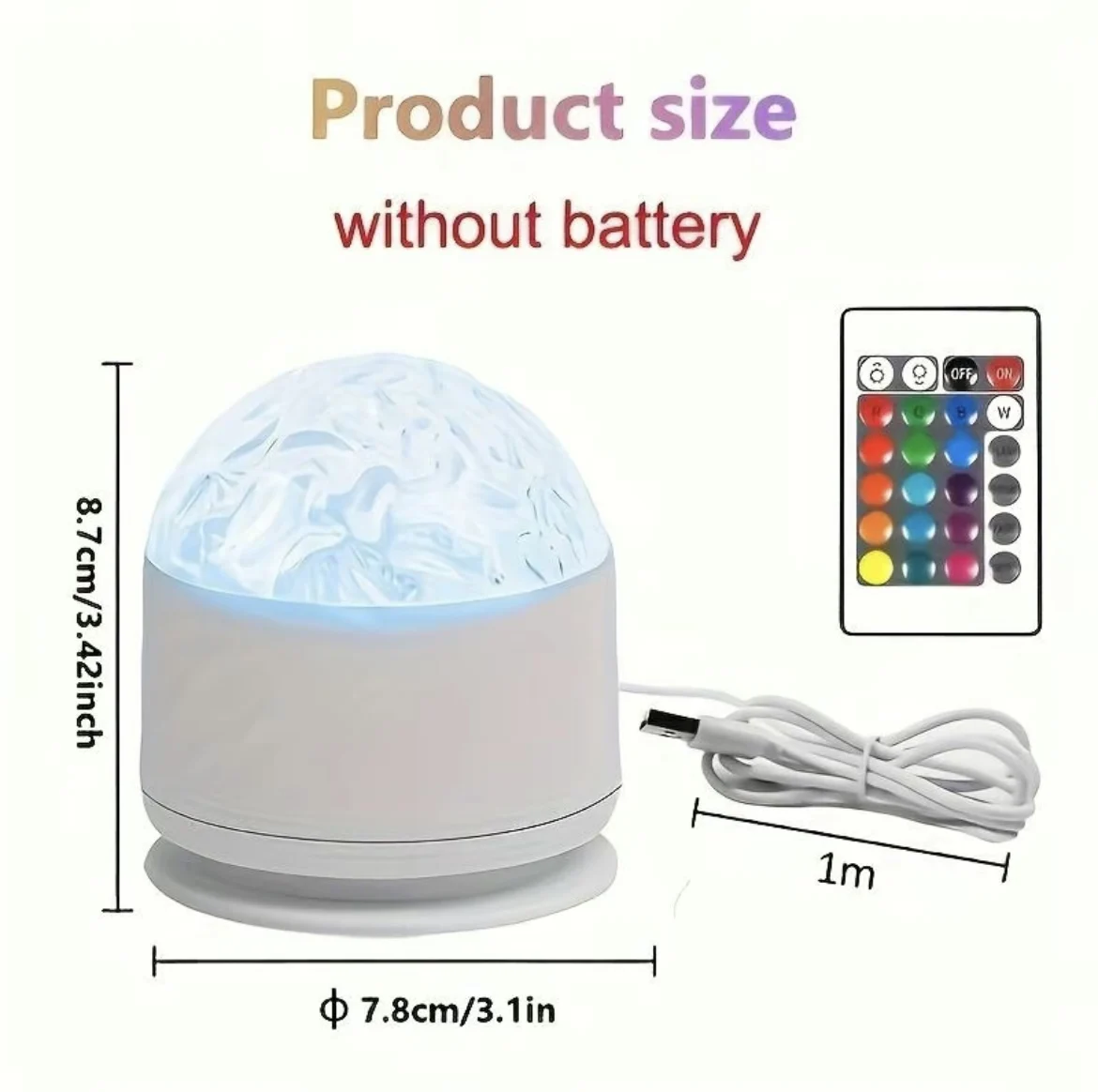 Light Emitting Diode Night Light Rotating Aurora Borealis Romantic Water Ripple Atmosphere Modern ABS Projection Bedroom