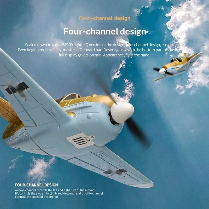Wltoys A250 Four Channel Remote Control Airplane 109 Fighter Foam Fixed Wing Rc Plane For Adult Beginner Outdoor Flying