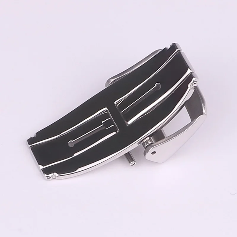 XIANERSHANG New 18MM Belt Buckle 316L Stainless Steel Butterfly Buckle Luxury Rose Gold Folding Clasp Watch Accessories