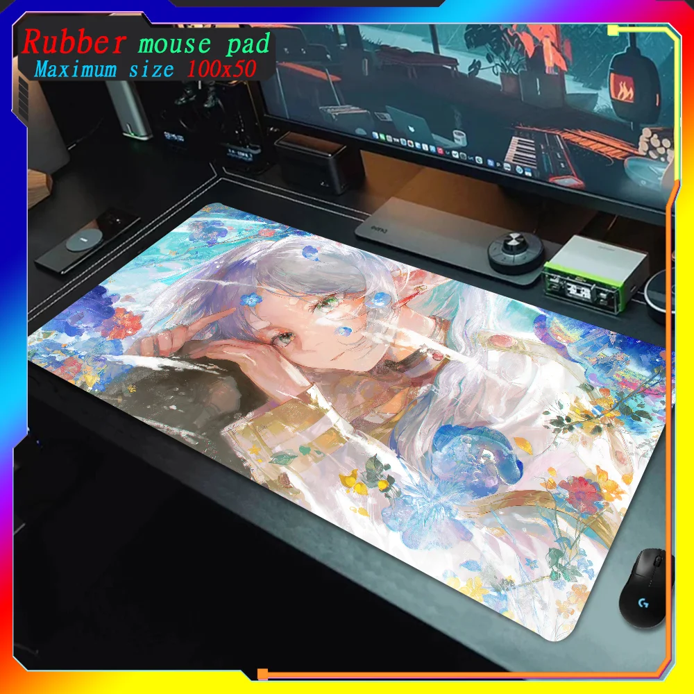 

Hot selling items Many people like it HD print Frieren Desktop Pad Game Mouse Pad Large Deak Mat Pad Gift for Boys for Mouse Pad