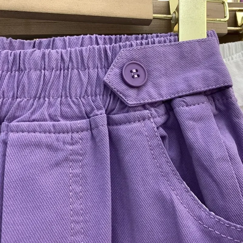 Lucyever Pantaloncini di jeans bianchi neri Donna 2025 Pantaloncini casual a vita alta estivi Donna Pantaloni corti larghi larghi larghi di base Vendita calda